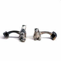 Otter Singapore Silver Cufflinks-MarZthomson-Cufflinks.com.sg