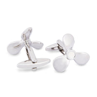 Silver Propeller Fan Cufflinks-Cufflinks.com.sg