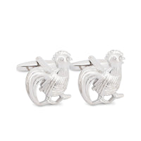 Silver Rooster Cufflinks-Cufflinks.com.sg