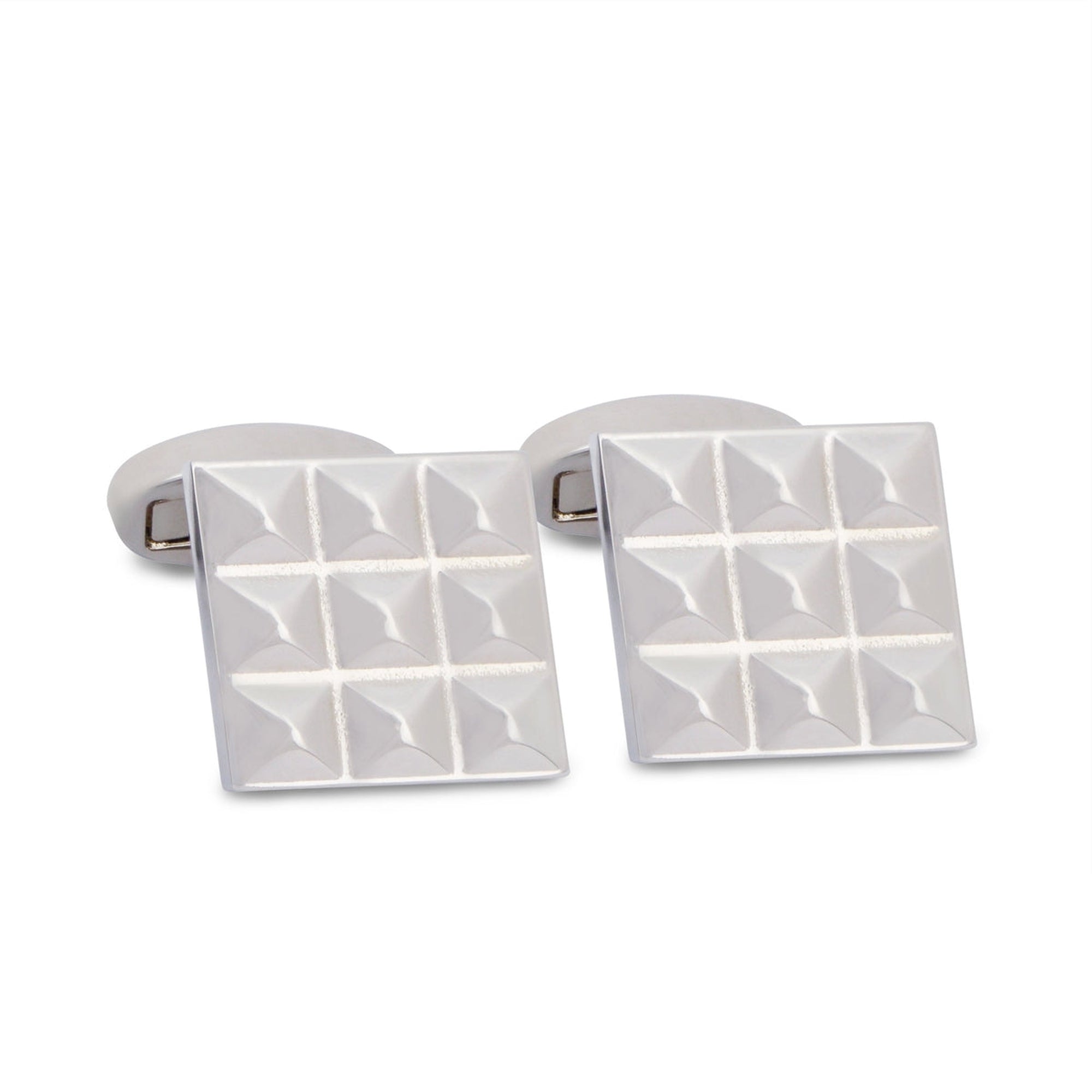 Silver Studs Cufflinks-Cufflinks.com.sg