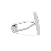 Silver with Turquoise Enamel Crack Design Cufflinks A1-Cufflinks.com.sg