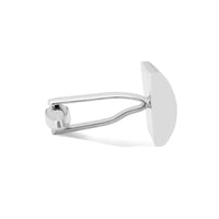 Simple Rectangle Cufflinks with Black Stripes-Cufflinks.com.sg