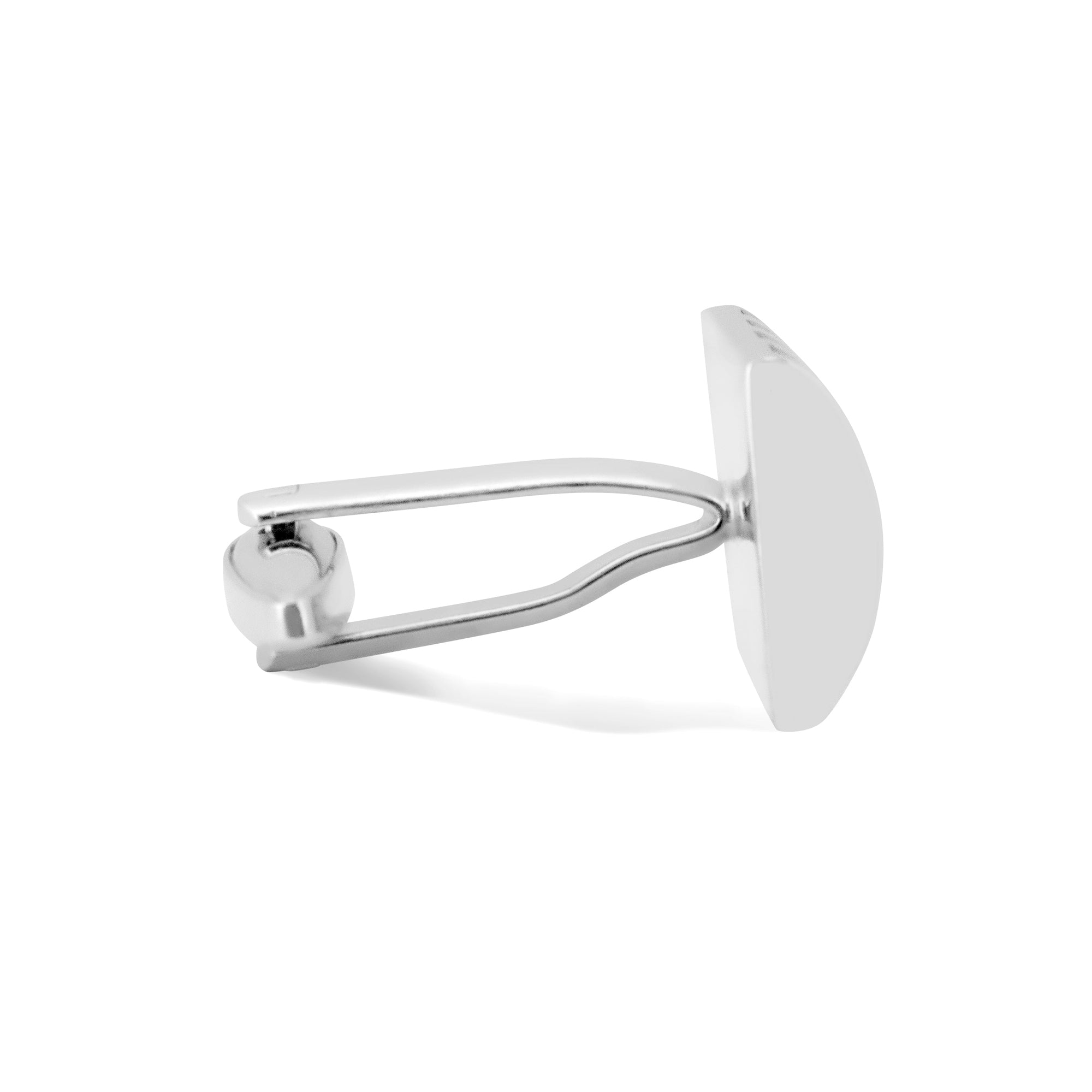 Simple Rectangle Cufflinks with Black Stripes-Cufflinks.com.sg