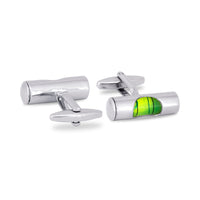 Small Bubble Level Green Cufflinks A-Cufflinks.com.sg