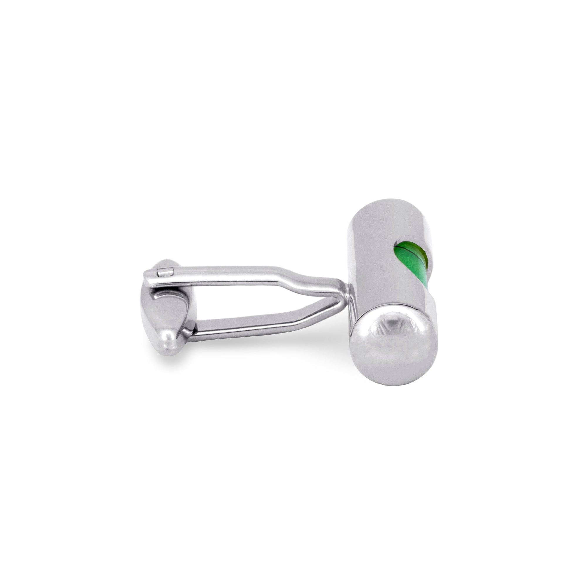 Small Bubble Level Green Cufflinks A-Cufflinks.com.sg