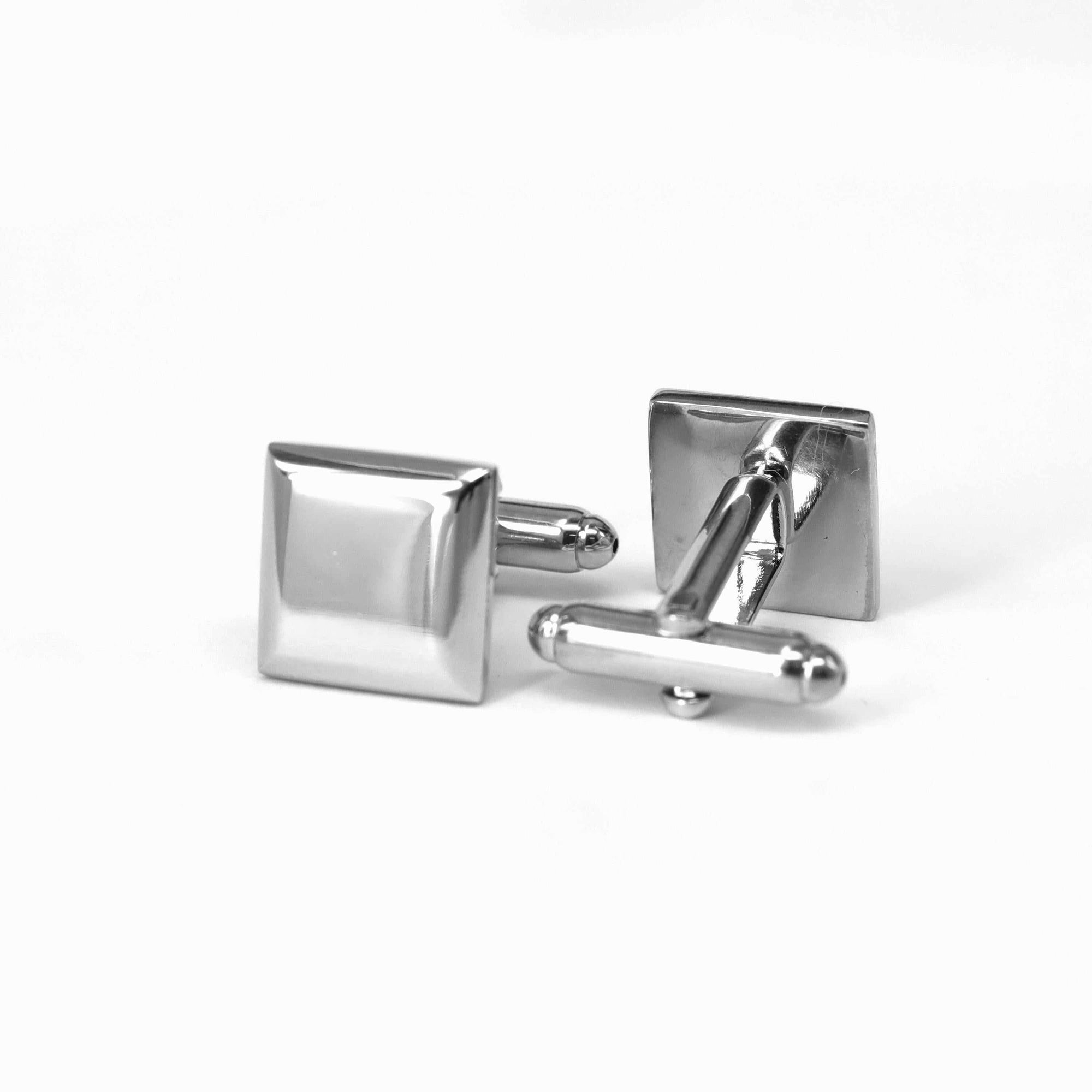 Square Cufflinks in Silver-Cufflinks.com.sg