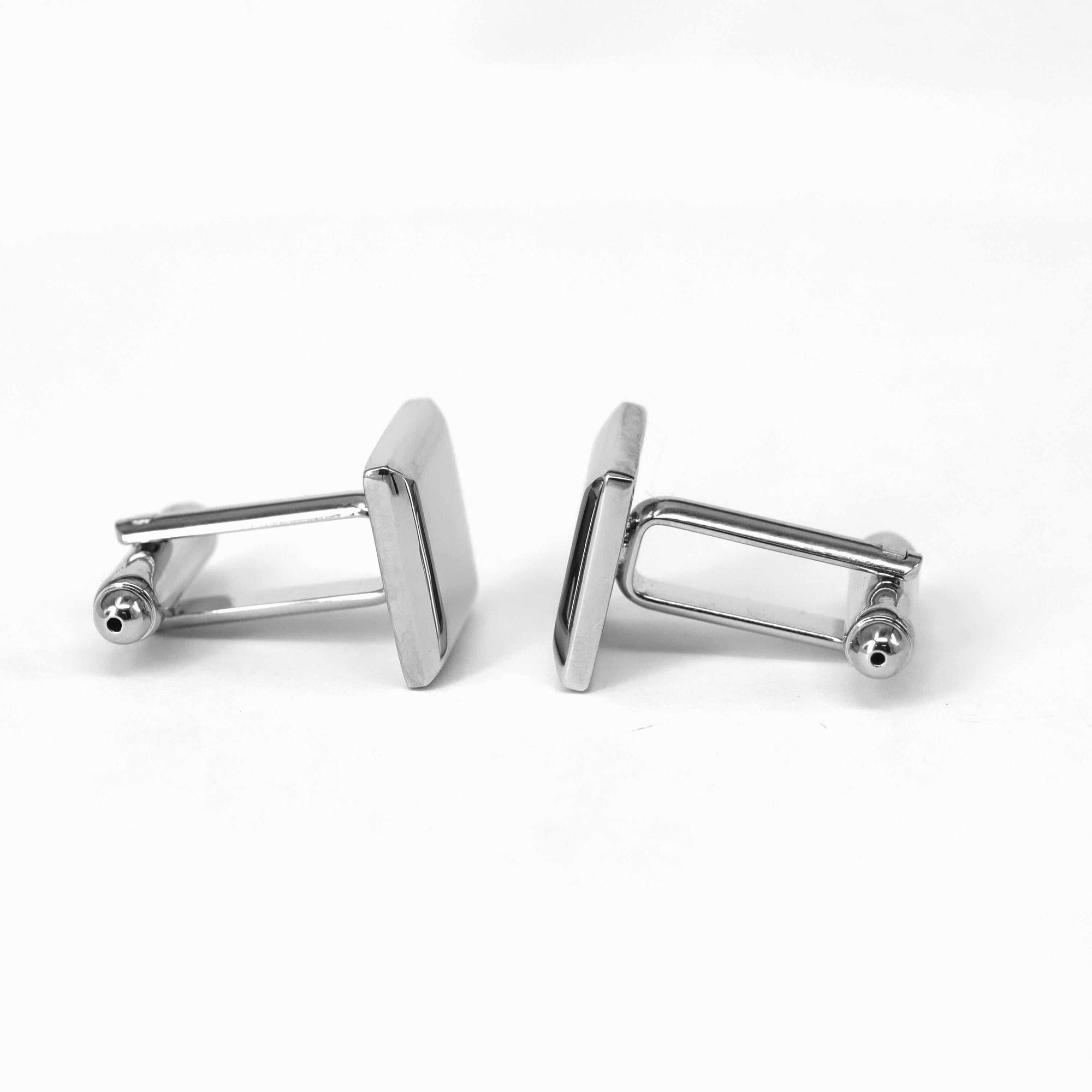 Square Cufflinks in Silver-Cufflinks.com.sg
