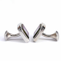 Square Cufflinks with Crystal Details-Cufflinks.com.sg