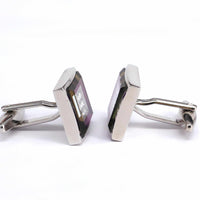 Square Cufflinks with Crystal Details-Cufflinks.com.sg