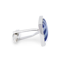 Square Mother of Pearl Striped Cufflinks-Novelty Cufflinks-MarZthomson-Cufflinks.com.sg
