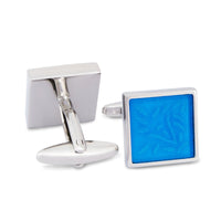 Square Neon Blue Cufflinks-Cufflinks.com.sg