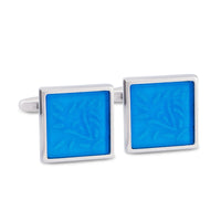 Square Neon Blue Cufflinks-Cufflinks.com.sg