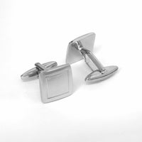 Square & Square Cufflinks in Silver-Classic Cufflinks-MarZthomson-Cufflinks.com.sg