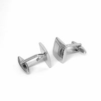 Square & Square Cufflinks in Silver-Classic Cufflinks-MarZthomson-Cufflinks.com.sg