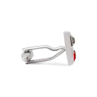 Square Window Red and White Crystals Cufflinks A13-Cufflinks.com.sg