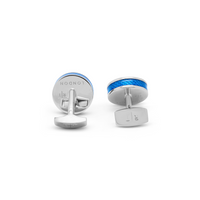 Tablet Cufflinks with Blue Carbon Fibre-Cufflinks.com.sg