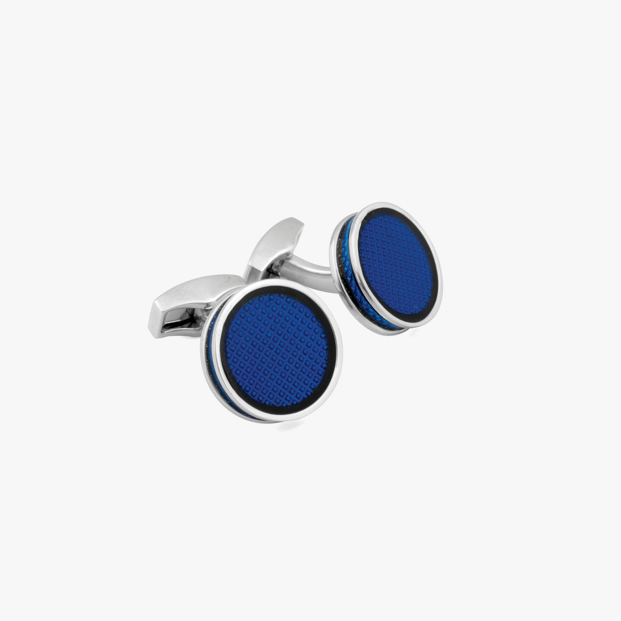 Tablet Ice cufflinks with blue enamel-Classic Cufflinks-Tateossian-Cufflinks.com.sg