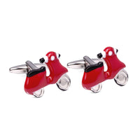 Vespa Cufflinks, Scooter Cufflinks in Red M-Cufflinks.com.sg