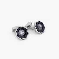 Web cufflinks with Swarovski Elements-Cufflinks-Tateossian-Cufflinks.com.sg