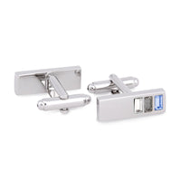 White, Grey and Blue Cubic Crystal CufflinksA11-Cufflinks.com.sg
