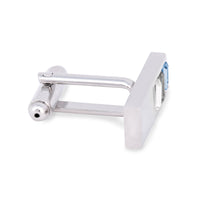 White, Grey and Blue Cubic Crystal CufflinksA11-Cufflinks.com.sg