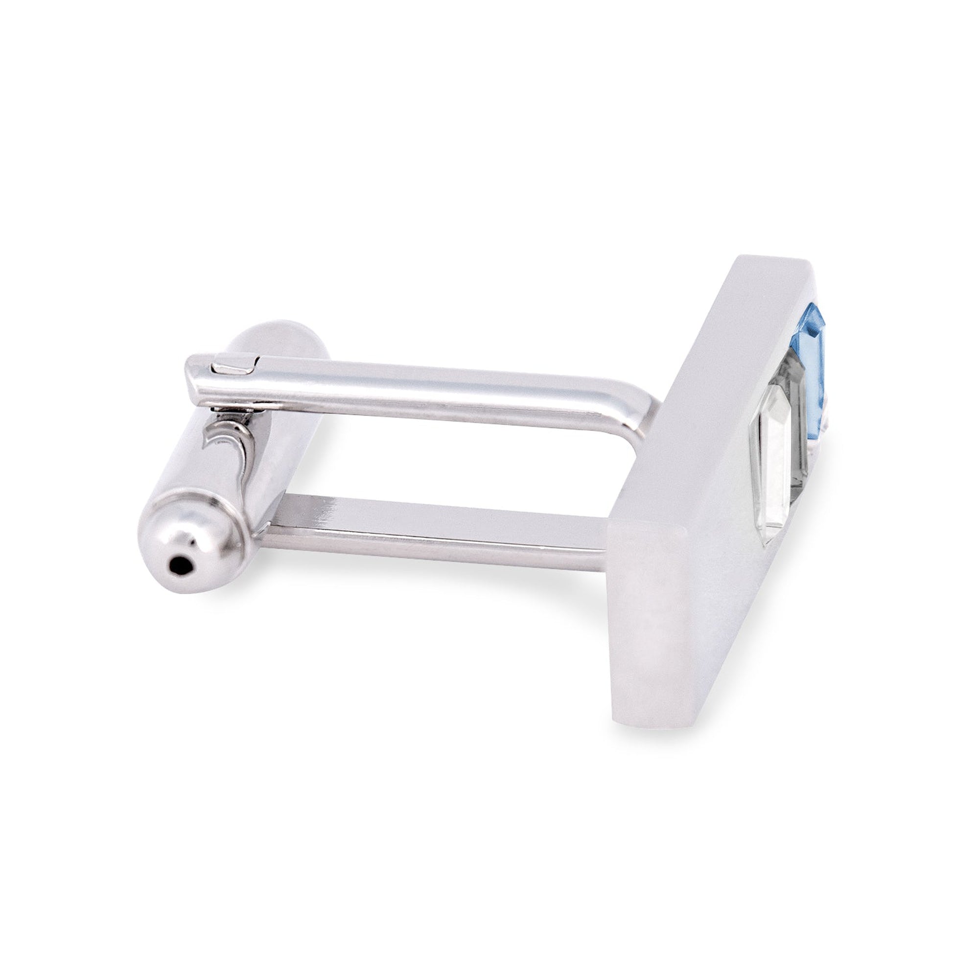 White, Grey and Blue Cubic Crystal CufflinksA11-Cufflinks.com.sg