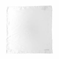 White Hanky - 100% Silk Satin-hanky-Azthom-Cufflinks.com.sg