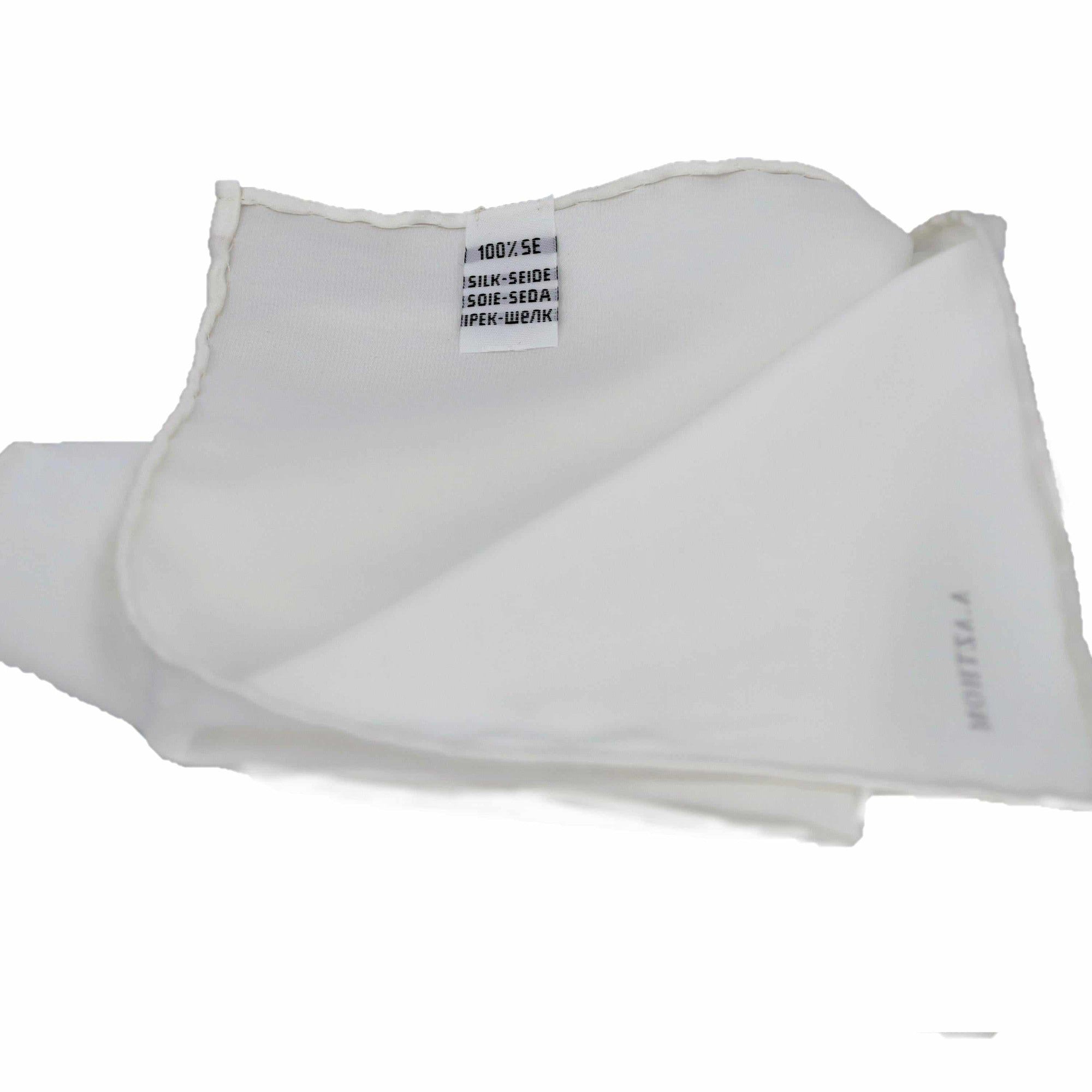 White Hanky - 100% Silk Satin-hanky-Azthom-Cufflinks.com.sg