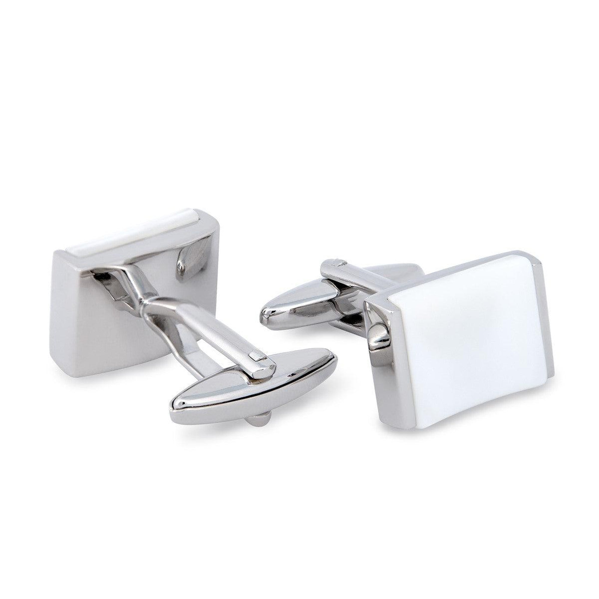 White Mother of Pearl Cufflinks-Cufflinks.com.sg