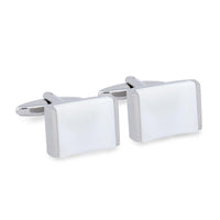 White Mother of Pearl Cufflinks-Cufflinks.com.sg