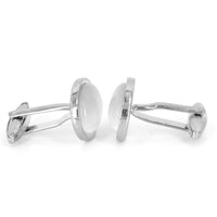 Oval White fiber optic Cufflinks (Online Exclusive)