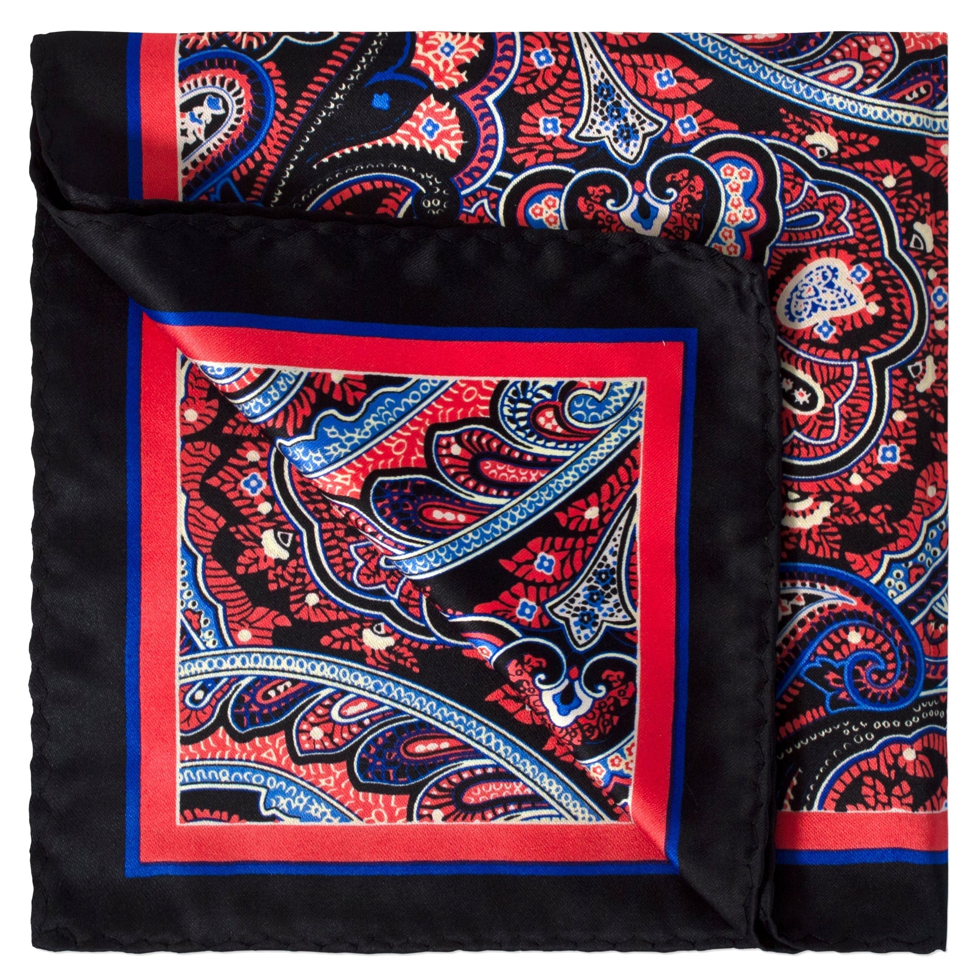 Wide Paisley Design Pocket Square-Pocket Squares-MarZthomson-Cufflinks.com.sg