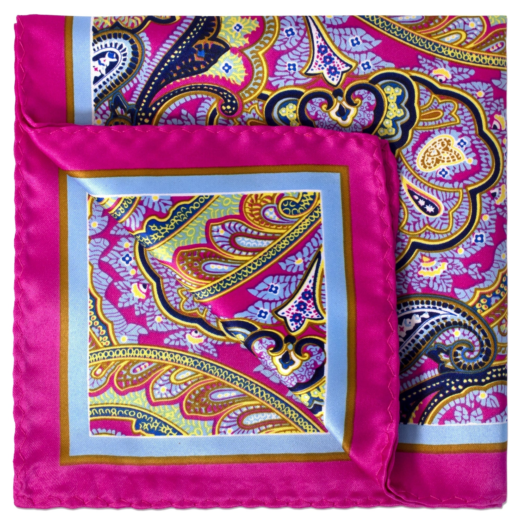Wide Paisley Design Pocket Square-Pocket Squares-MarZthomson-Cufflinks.com.sg