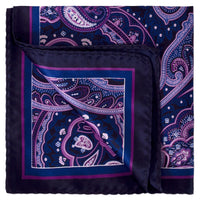 Wide Paisley Design Pocket Square-Pocket Squares-MarZthomson-Cufflinks.com.sg
