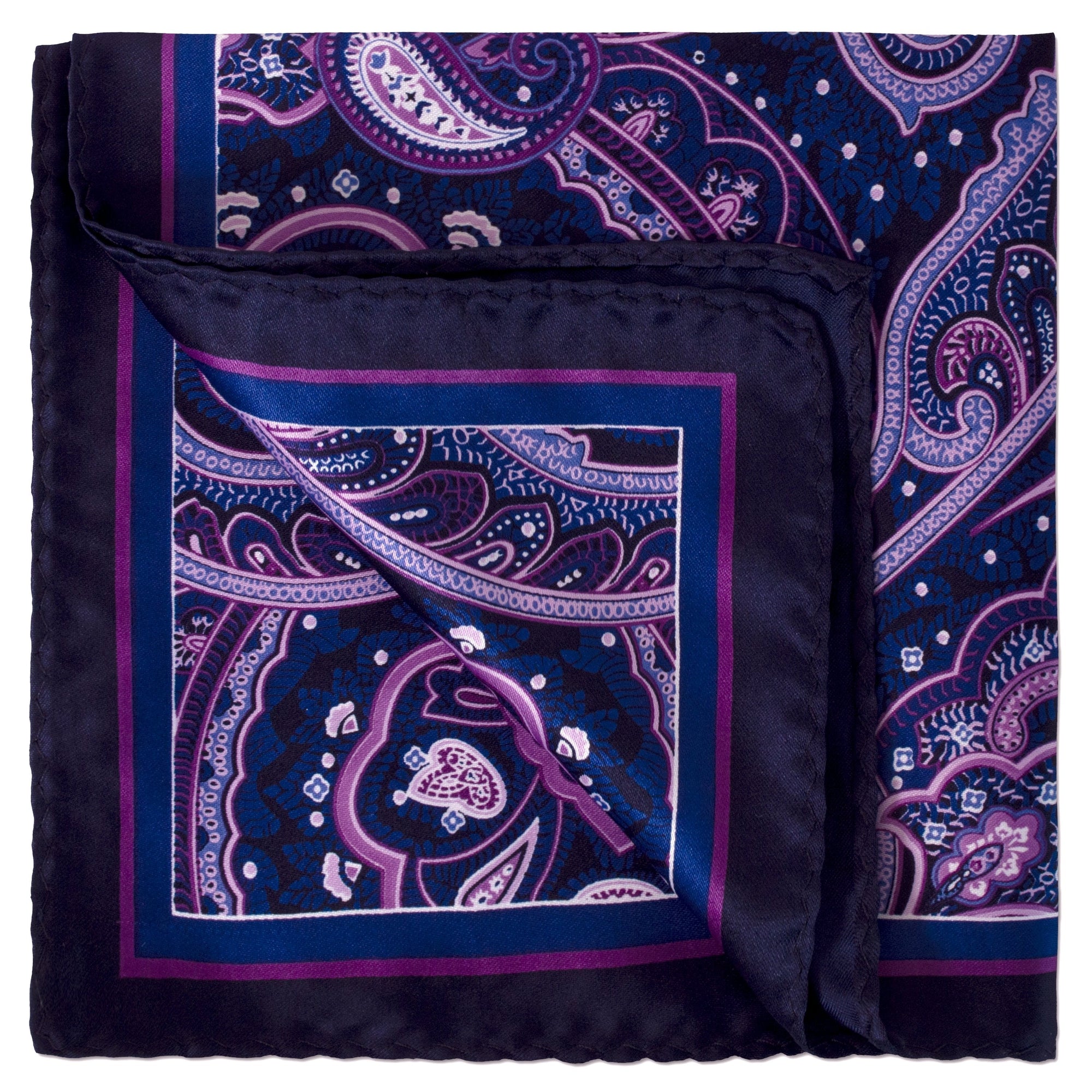 Wide Paisley Design Pocket Square-Pocket Squares-MarZthomson-Cufflinks.com.sg