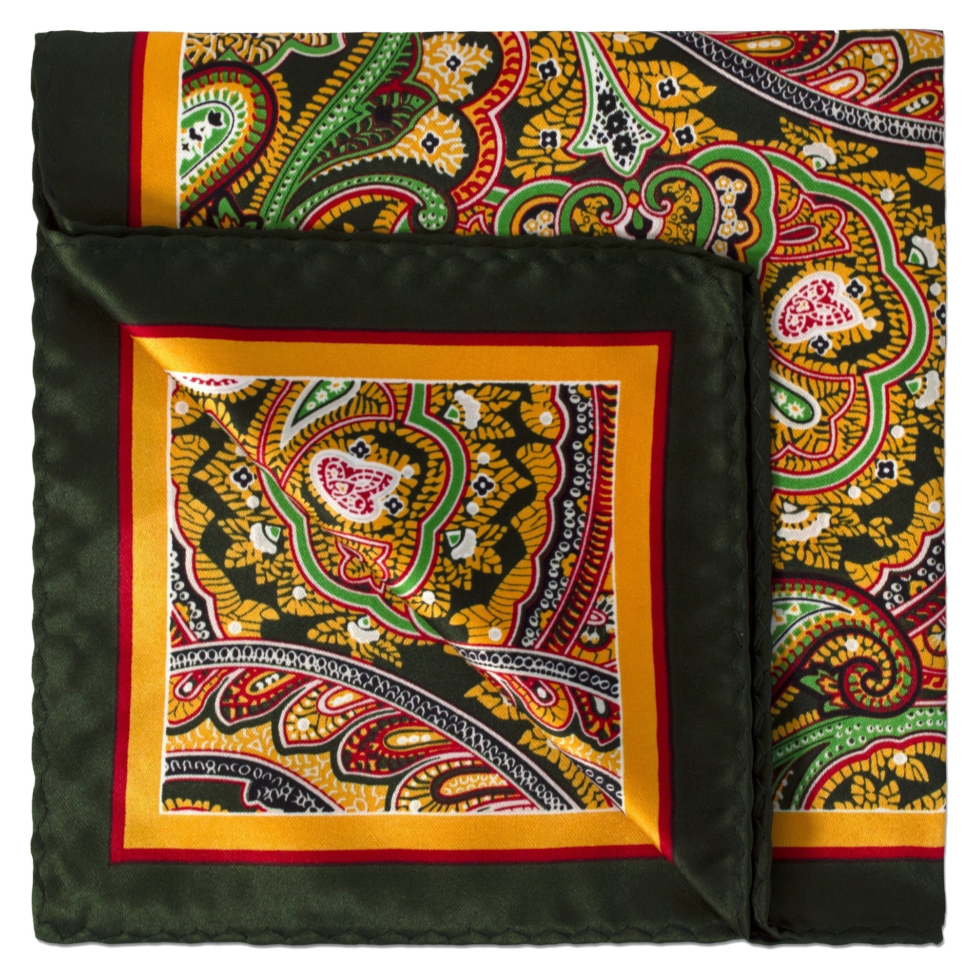 Wide Paisley Design Pocket Square-Pocket Squares-MarZthomson-Cufflinks.com.sg