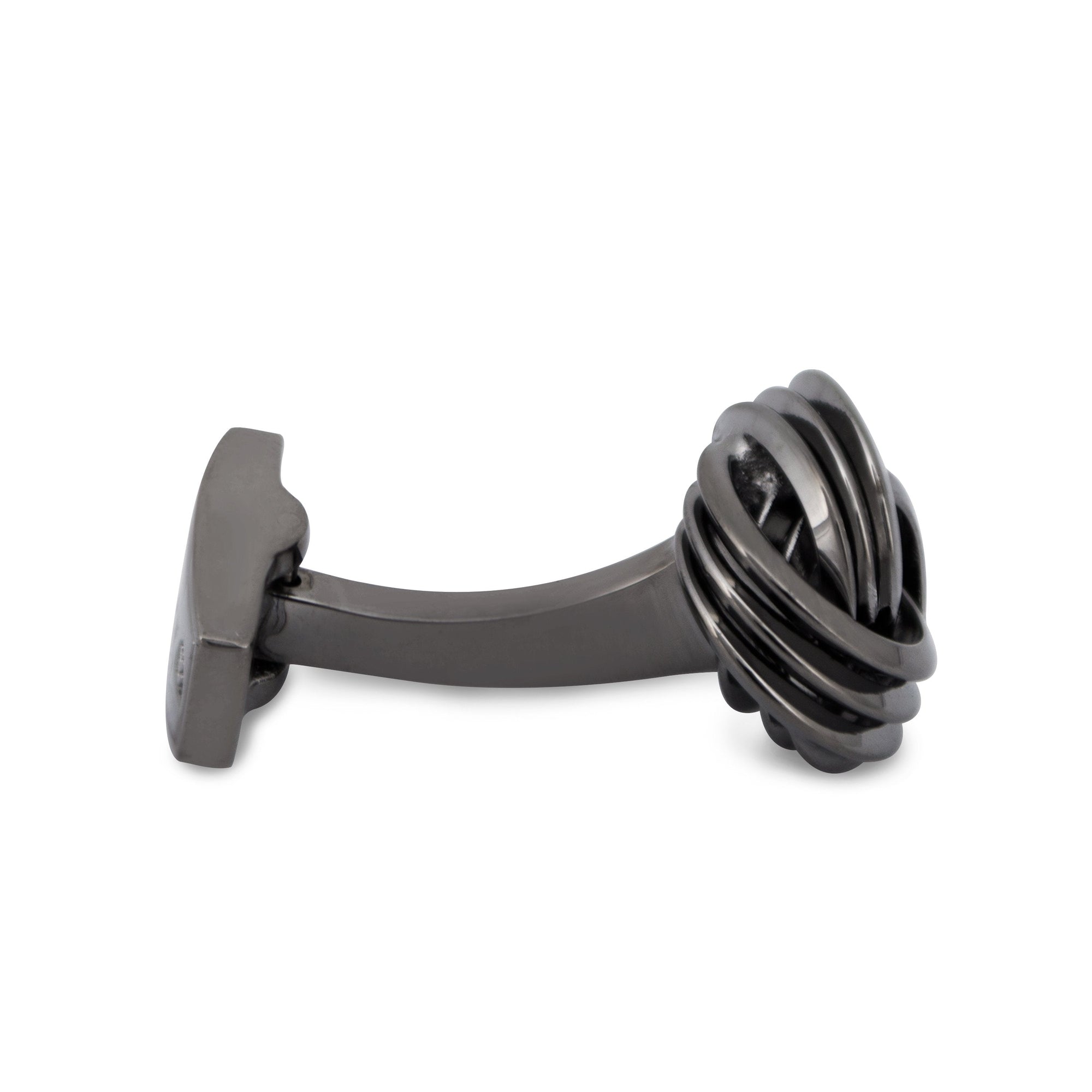 Wire Knot Ruthenium-plated Cufflinks-Cufflinks.com.sg
