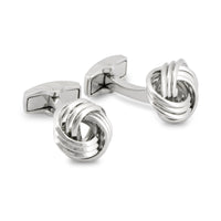 Wire Knot Rhodium-plated Cufflinks-Cufflinks.com.sg