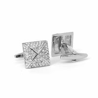 X-Crystal Square Cufflinks-Crystal Cufflinks-MarZthomson-Cufflinks.com.sg