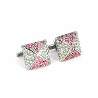 X-Crystal Square Cufflinks-Crystal Cufflinks-MarZthomson-Cufflinks.com.sg