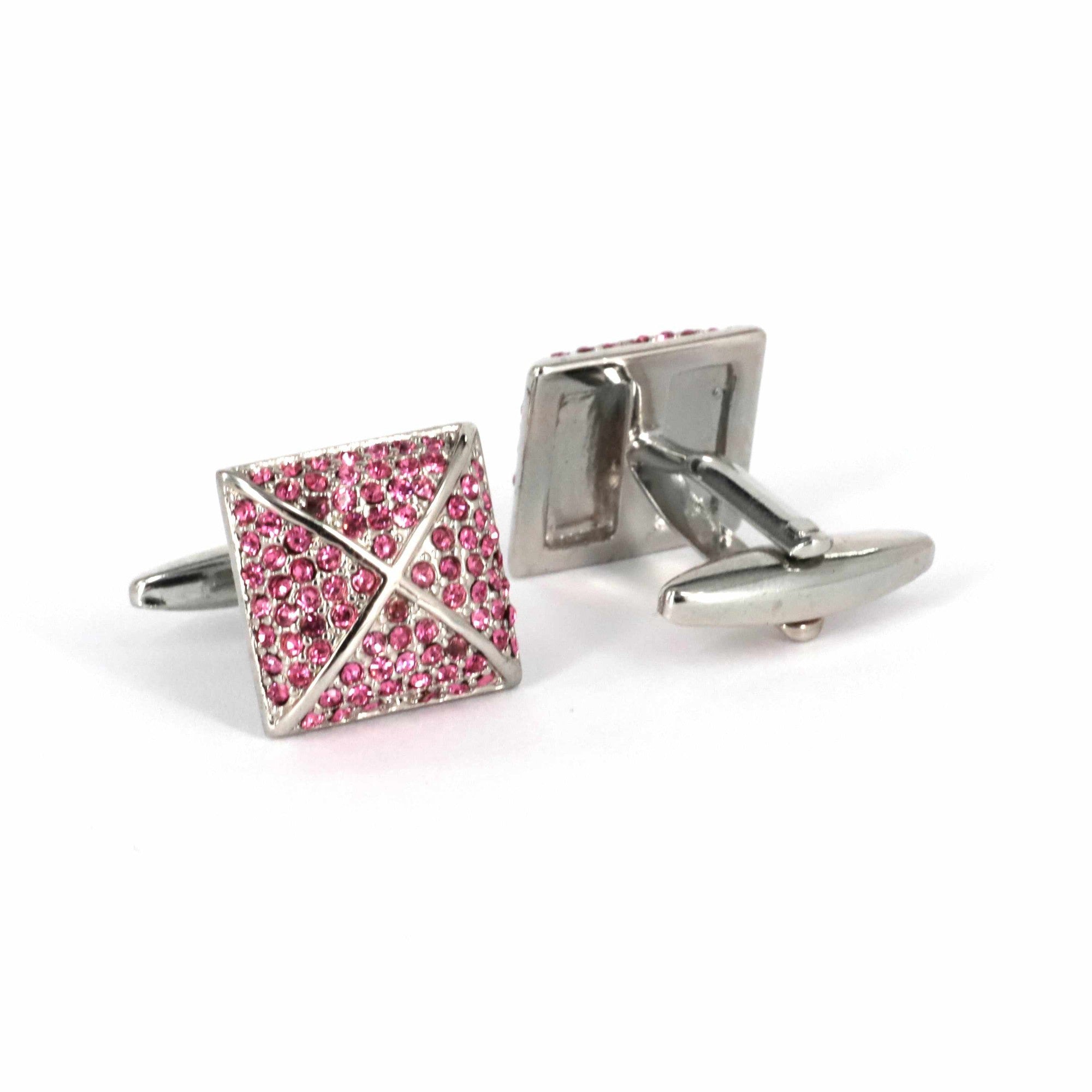 X-Crystal Square Cufflinks-Crystal Cufflinks-MarZthomson-Cufflinks.com.sg
