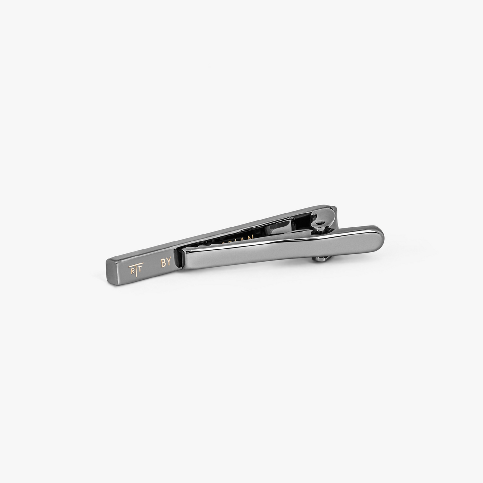 Zen Tie Clip with Gunmetal Finish-Tie Clip-Tateossian-Cufflinks.com.sg