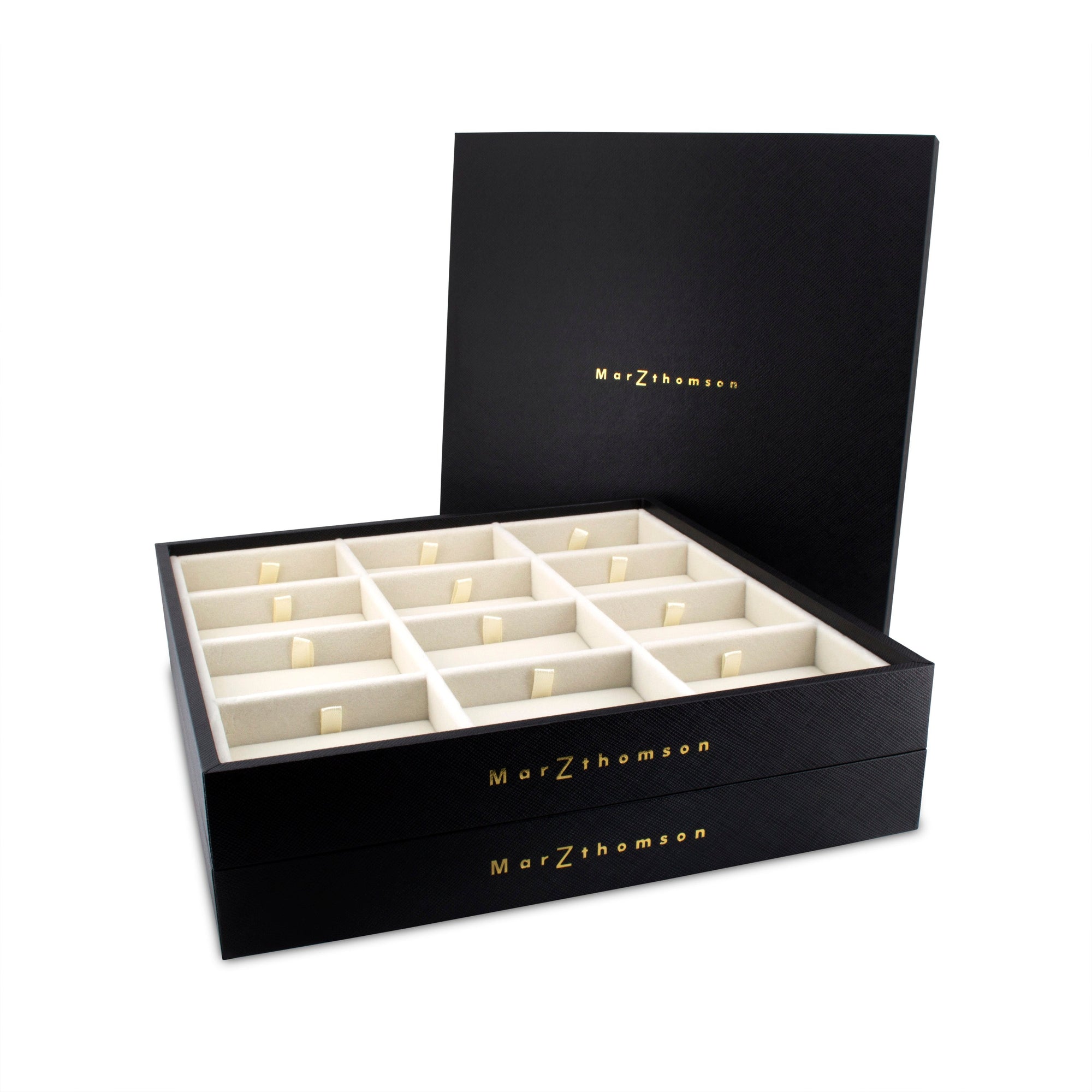 Professional Cufflinks Storage Tray in Black - Marzthomson-MarZthomson-Cufflinks.com.sg