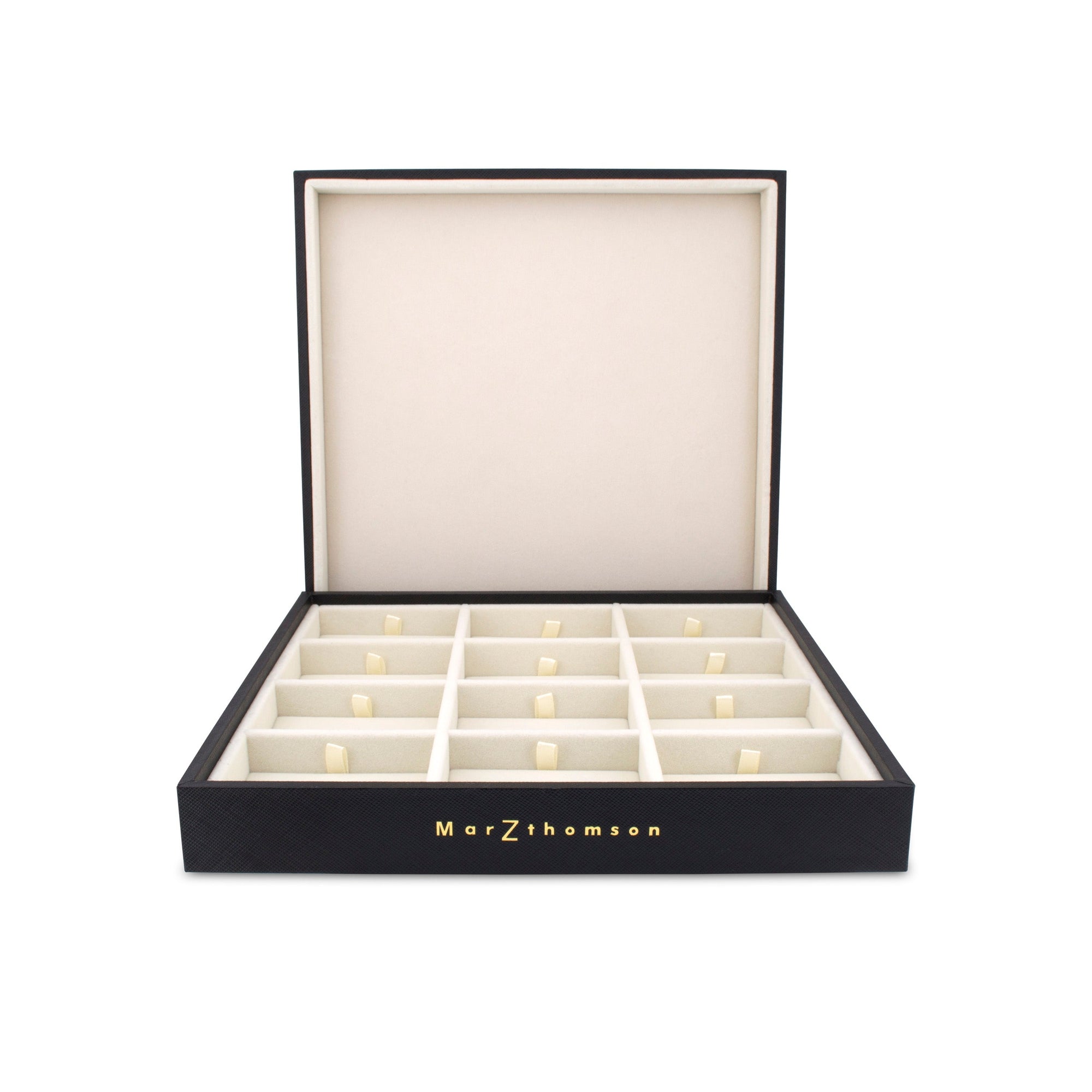 Professional Cufflinks Storage Tray in Black - Marzthomson-MarZthomson-Cufflinks.com.sg