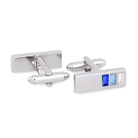 Marzthomson 3 Colour Cubic Crystal Cufflinks-Cufflinks.com.sg