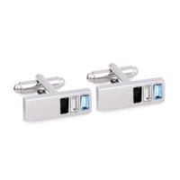 Marzthomson 3 Colour Cubic Crystal Cufflinks-Cufflinks.com.sg