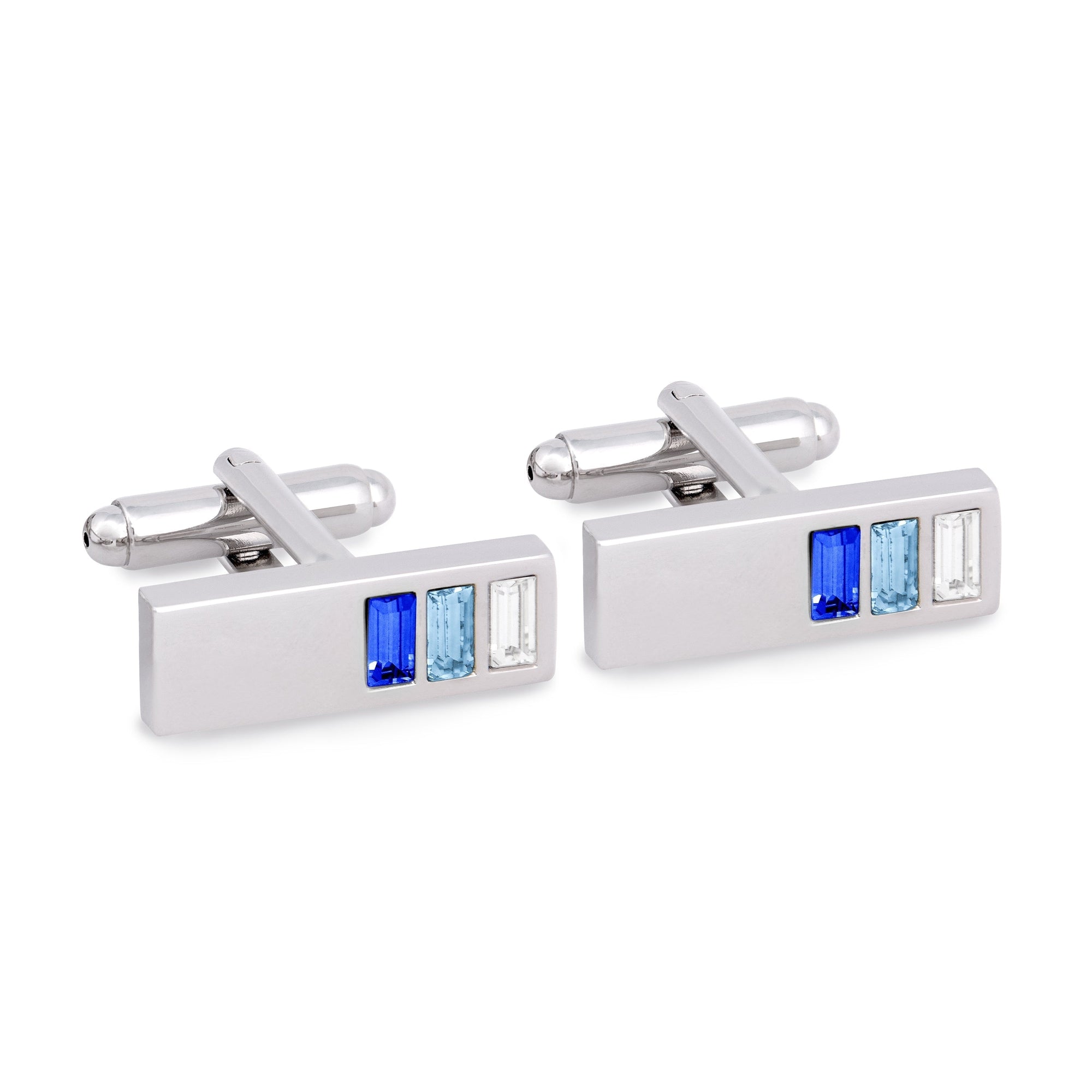 Marzthomson 3 Colour Cubic Crystal Cufflinks-Cufflinks.com.sg