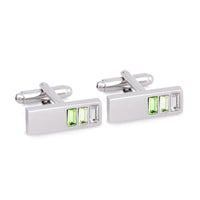 Marzthomson 3 Colour Cubic Crystal Cufflinks-Cufflinks.com.sg