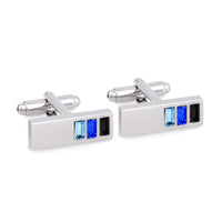 Marzthomson 3 Colour Cubic Crystal Cufflinks-Cufflinks.com.sg