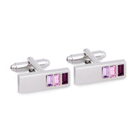 Marzthomson 3 Colour Cubic Crystal Cufflinks-Cufflinks.com.sg